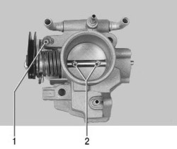 Снятие и установка дроссельного узла